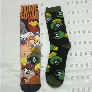 Warner Bros. Black and Green Casual Socks